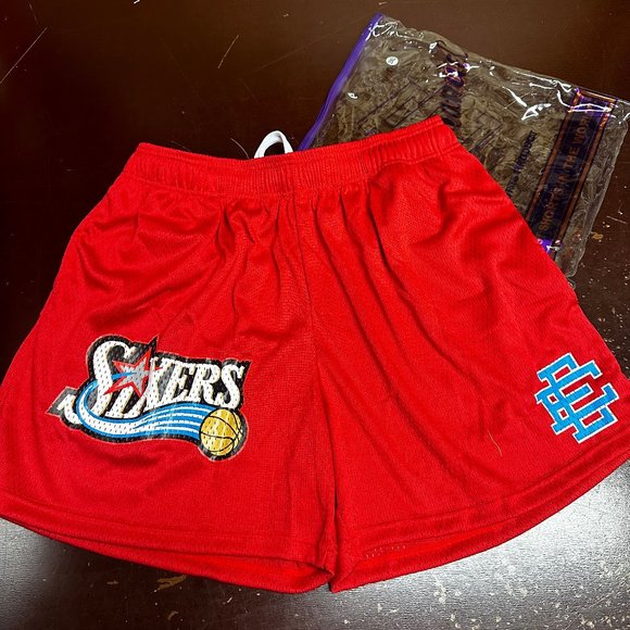 Eric Emanuel Other - Eric Emanuel Mens Red Sixers Edition Elastic Waist Mesh Athletic Shorts Size XXL